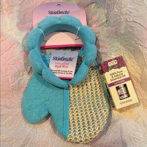 Skintimate Turquoise Exfoliating Bath Mitt for Gentle Cleansing